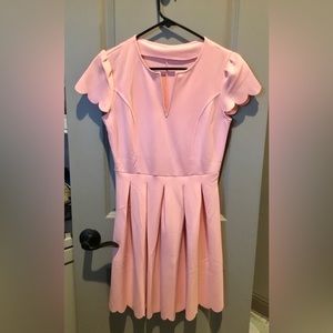 Pink Scalloped Dress